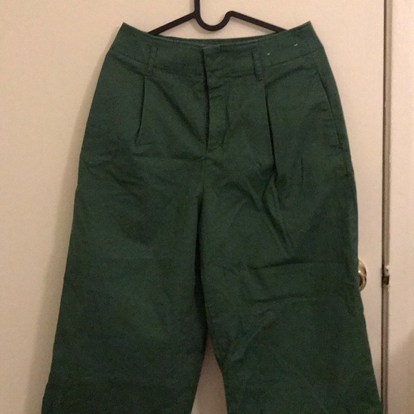 Uniqlo green wide leg pant - Picture 2 of 3